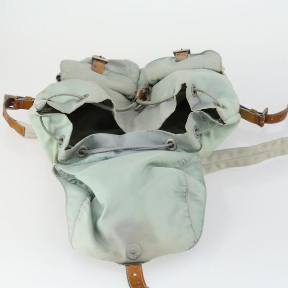 PRADA Backpack Nylon Light Blue Silver Auth 151340 main image 6